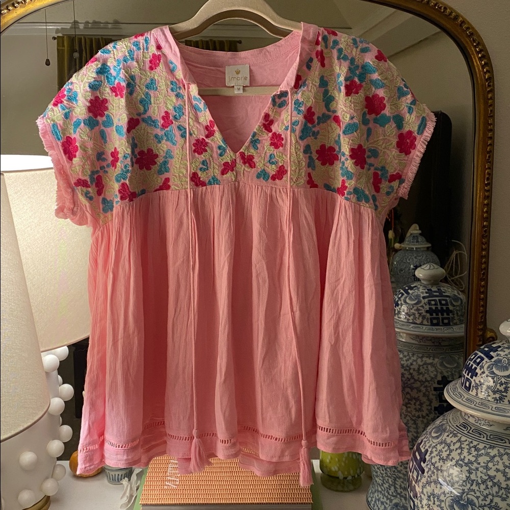 J. Marie Embroidered Blouse